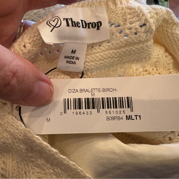 NWT The Drop Cream Crochet Bralette - Picture 6 of 6